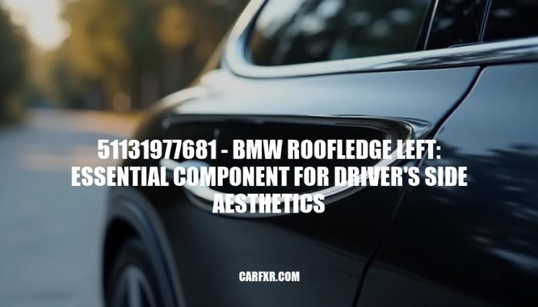 51131977681 - BMW Roofledge Left: Essential Component for Driver's Side Aesthetics