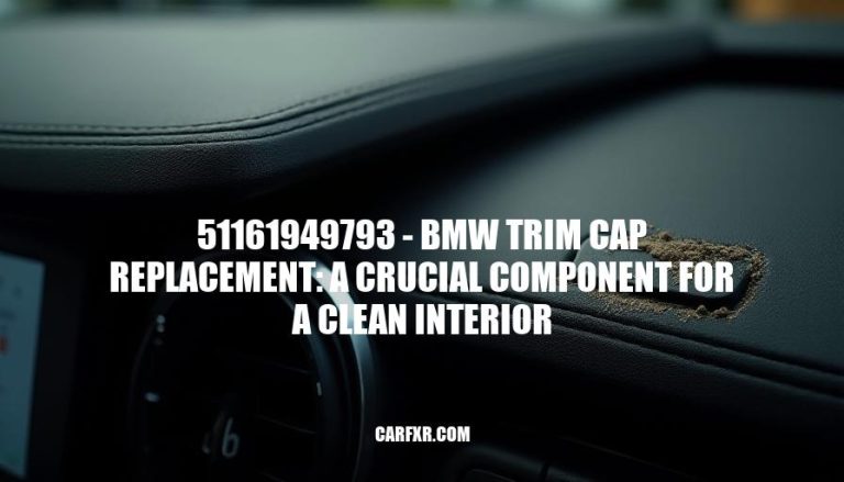 51161949793 - BMW Trim Cap Replacement: A Crucial Component for a Clean Interior