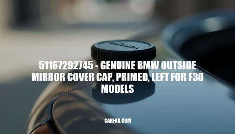 51167292745 - Genuine BMW Outside Mirror Cover Cap, Primed, Left for F30 Models