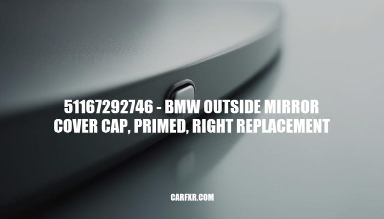 51167292746 - BMW Outside Mirror Cover Cap, Primed, Right Replacement