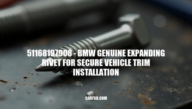 51168197908 - BMW Genuine Expanding Rivet for Secure Vehicle Trim Installation