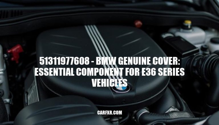 51311977608 - BMW Genuine Cover: Essential Component for E36 Series Vehicles