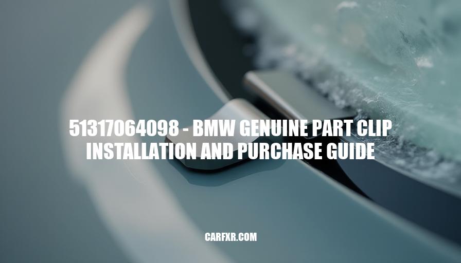 51317064098 - BMW Genuine Part Clip Installation and Purchase Guide