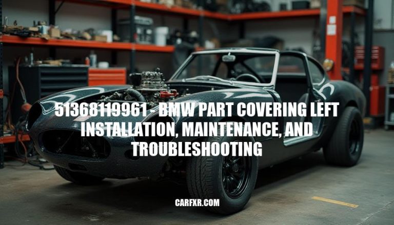 51368119961 - BMW Part Covering Left Installation, Maintenance, and Troubleshooting