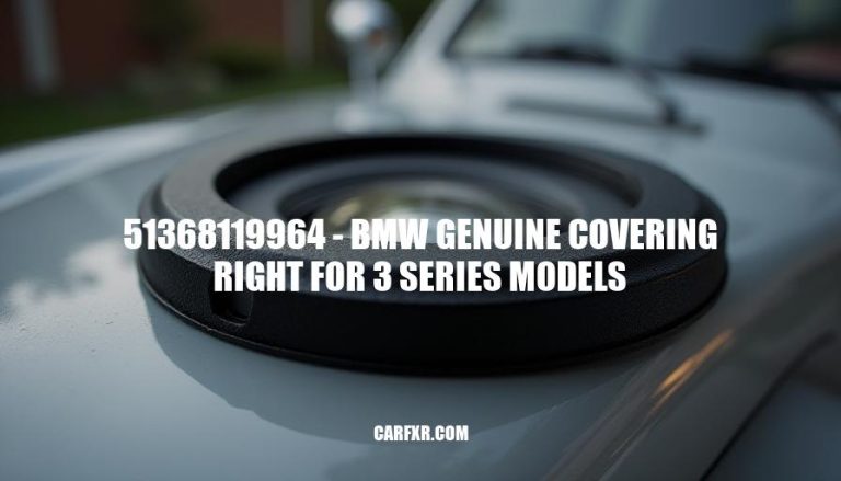 51368119964 - BMW Genuine Covering Right for 3 Series Models