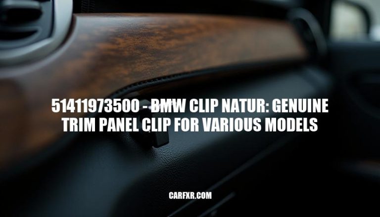 51411973500 - BMW Clip Natur: Genuine Trim Panel Clip for Various Models