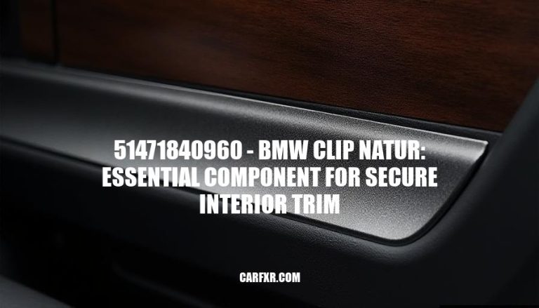 51471840960 - BMW Clip Natur: Essential Component for Secure Interior Trim