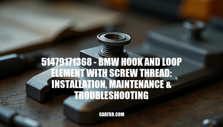 51479171368 - BMW Hook and Loop Element with Screw Thread: Installation, Maintenance & Troubleshooting