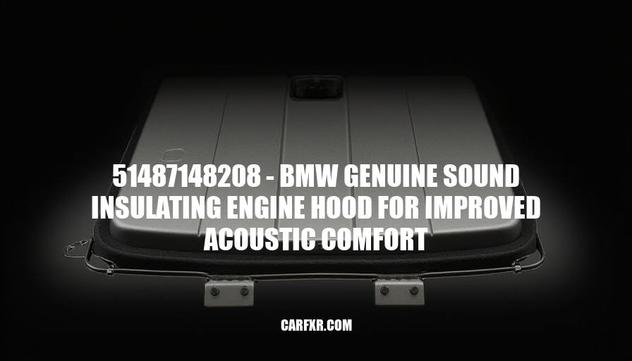 51487148208 - BMW Genuine Sound Insulating Engine Hood for Improved Acoustic Comfort