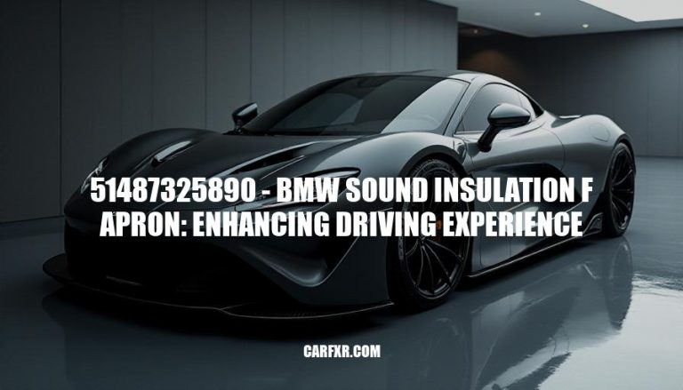 51487325890 - BMW Sound Insulation F Apron: Enhancing Driving Experience