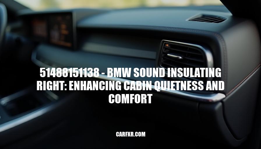 51488151138 - BMW Sound Insulating Right: Enhancing Cabin Quietness and Comfort