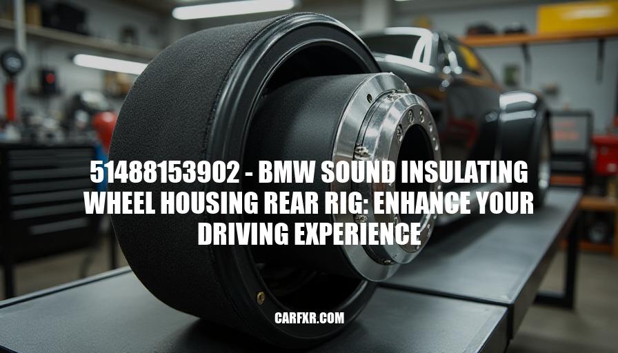 51488153902 - BMW Sound Insulating Wheel Housing Rear Rig: Enhance Your Driving Experience