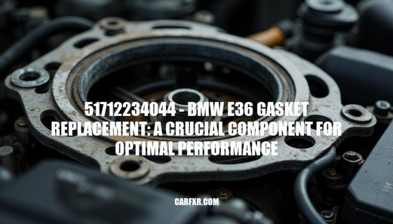 51712234044 - BMW E36 Gasket Replacement: A Crucial Component for Optimal Performance