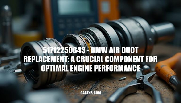 51712250643 - BMW Air Duct Replacement: A Crucial Component for Optimal Engine Performance