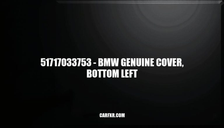 51717033753 - BMW Genuine Cover, Bottom Left