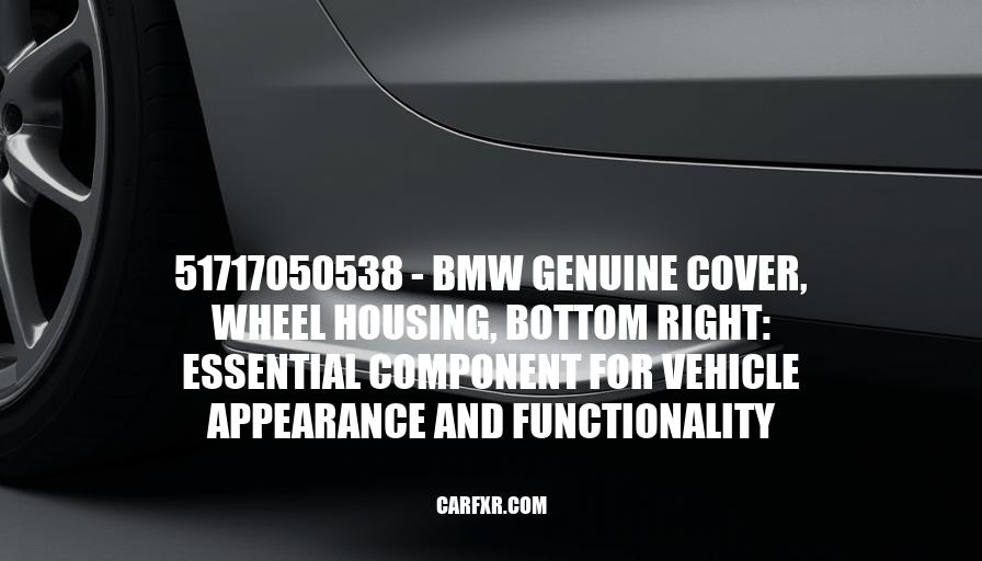 51717050538 - BMW Genuine Cover, Wheel Housing, Bottom Right: Essential Component for Vehicle Appearance and Functionality