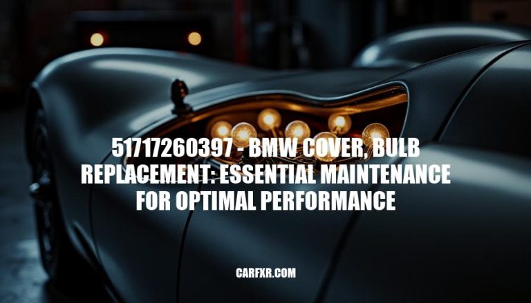 51717260397 - BMW Cover, Bulb Replacement: Essential Maintenance for Optimal Performance