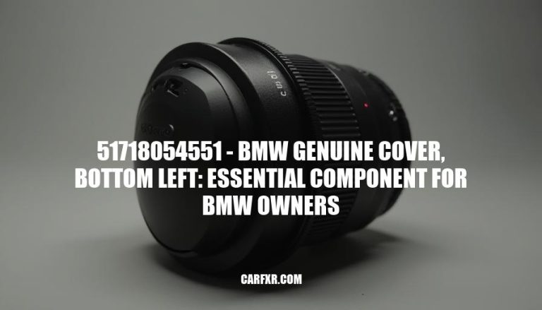 51718054551 - BMW Genuine Cover, Bottom Left: Essential Component for BMW Owners