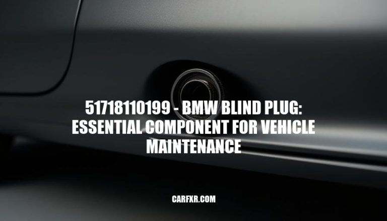 51718110199 - BMW Blind Plug: Essential Component for Vehicle Maintenance