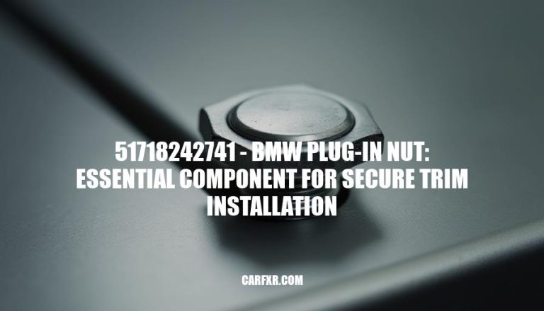 51718242741 - BMW Plug-In Nut: Essential Component for Secure Trim Installation