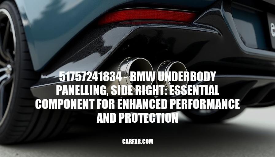 51757241834 - BMW Underbody Panelling, Side Right: Essential Component for Enhanced Performance and Protection