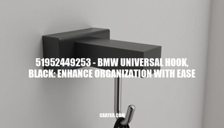 51952449253 - BMW Universal Hook, Black: Enhance Organization with Ease