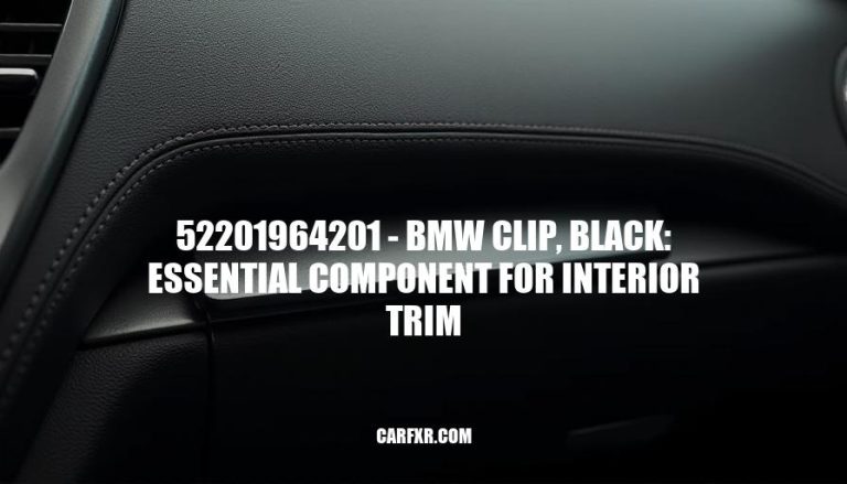 52201964201 - BMW Clip, Black: Essential Component for Interior Trim