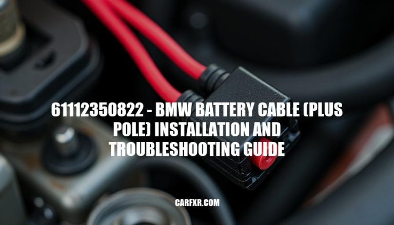 61112350822 - BMW Battery Cable (Plus Pole) Installation and Troubleshooting Guide