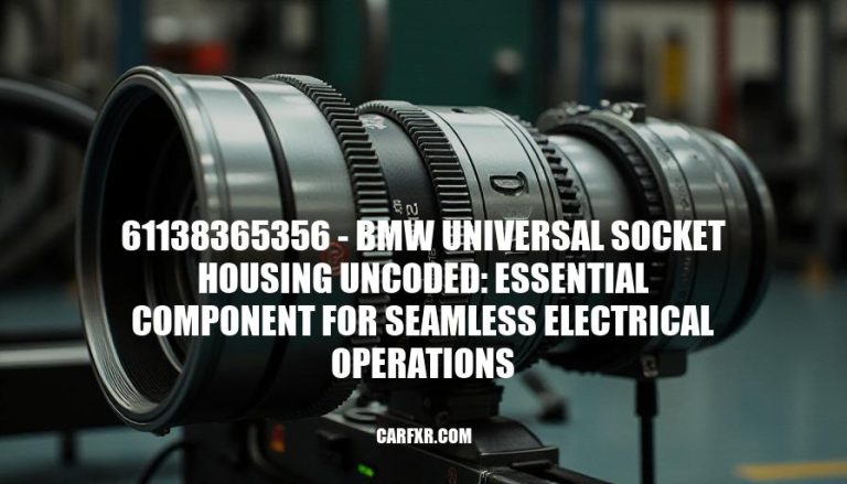 61138365356 - BMW Universal Socket Housing Uncoded: Essential Component for Seamless Electrical Operations