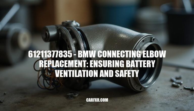 61211377835 - BMW Connecting Elbow Replacement: Ensuring Battery Ventilation and Safety