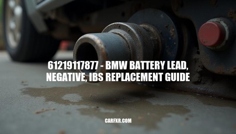 61219117877 - BMW Battery Lead, Negative, IBS Replacement Guide