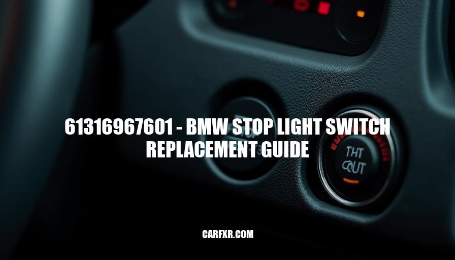 61316967601 - BMW Stop Light Switch Replacement Guide