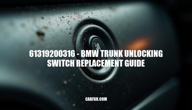 61319200316 - BMW Trunk Unlocking Switch Replacement Guide