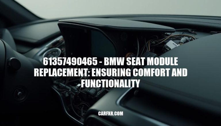 61357490465 - BMW Seat Module Replacement: Ensuring Comfort and Functionality