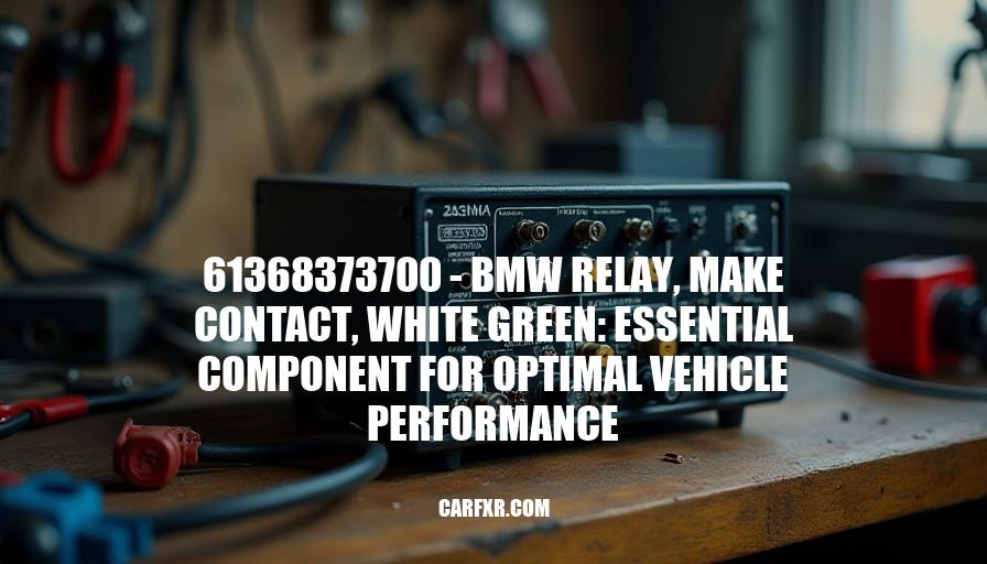 61368373700 - BMW Relay, Make Contact, White Green: Essential Component for Optimal Vehicle Performance