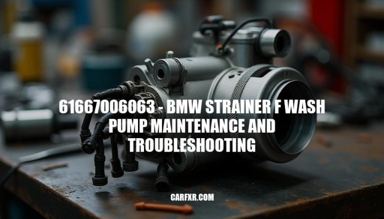 61667006063 - BMW Strainer f Wash Pump Maintenance and Troubleshooting