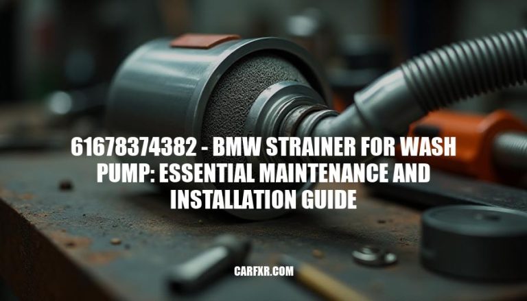 61678374382 - BMW Strainer for Wash Pump: Essential Maintenance and Installation Guide