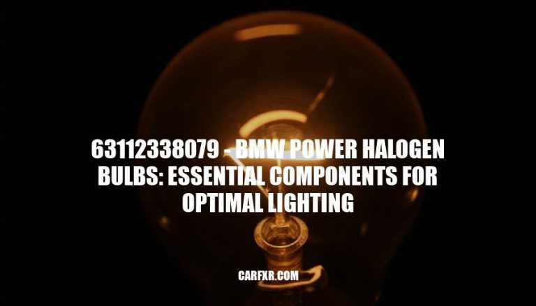 63112338079 - BMW Power Halogen Bulbs: Essential Components for Optimal Lighting