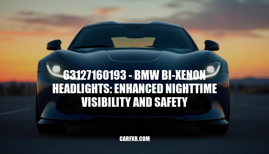 63127160193 - BMW Bi-xenon Headlights: Enhanced Nighttime Visibility and Safety