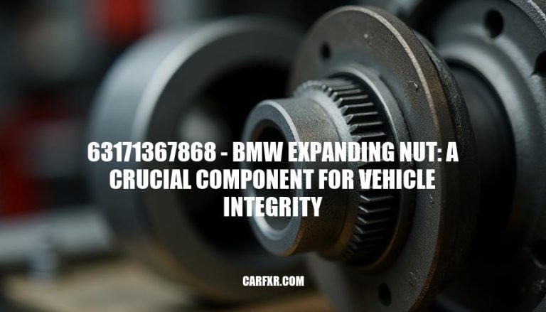 63171367868 - BMW Expanding Nut: A Crucial Component for Vehicle Integrity