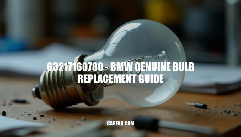 63217160780 - BMW Genuine Bulb Replacement Guide