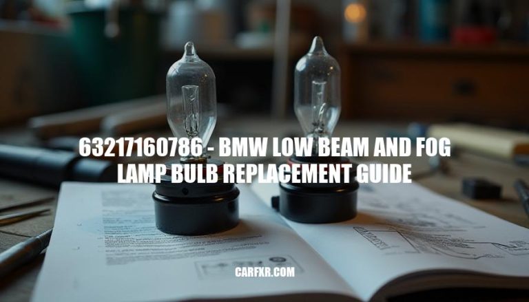 63217160786 - BMW Low Beam and Fog Lamp Bulb Replacement Guide