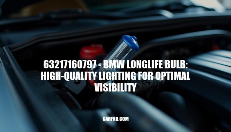 63217160797 - BMW Longlife Bulb: High-Quality Lighting for Optimal Visibility