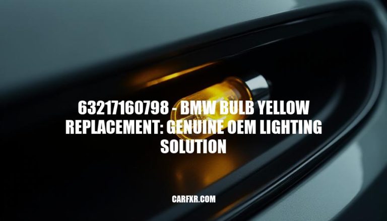 63217160798 - BMW Bulb Yellow Replacement: Genuine OEM Lighting Solution