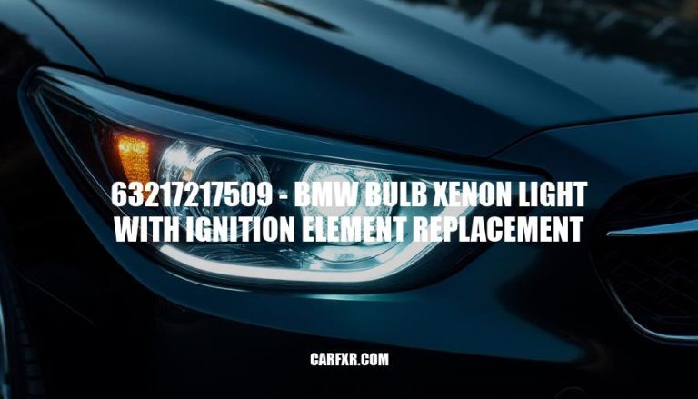 63217217509 - BMW Bulb Xenon Light with Ignition Element Replacement