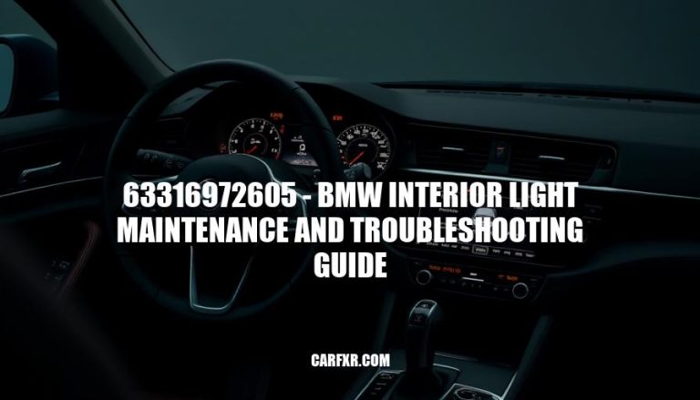 63316972605 - BMW Interior Light Maintenance and Troubleshooting Guide