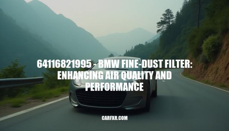 64116821995 - BMW Fine-Dust Filter: Enhancing Air Quality and Performance