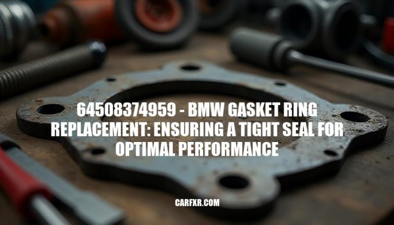 64508374959 - BMW Gasket Ring Replacement: Ensuring a Tight Seal for Optimal Performance