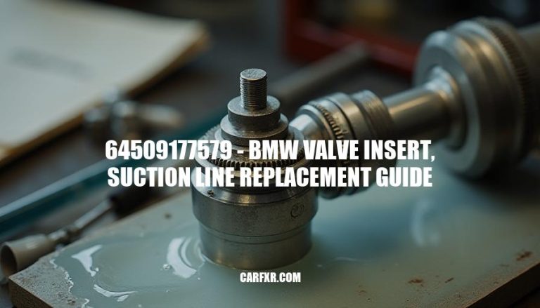 64509177579 - BMW Valve Insert, Suction Line Replacement Guide