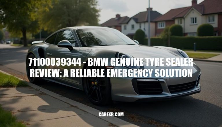 71100039344 - BMW Genuine Tyre Sealer Review: A Reliable Emergency Solution